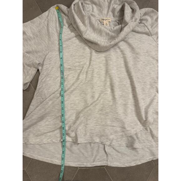 Style & Co Woman 3X Gray Cowl Neck Knit Pullover Top Plus Size High-Low Hem - Picture 2 of 5